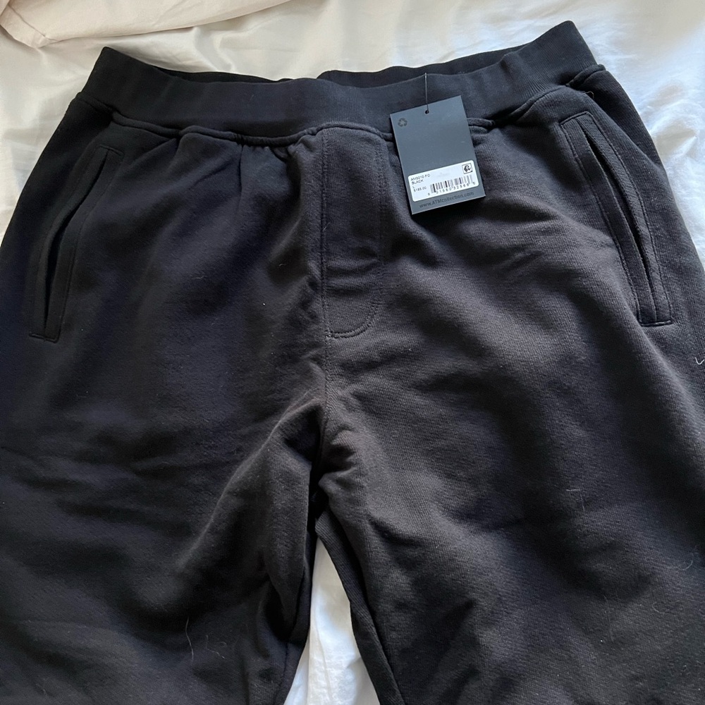 French Terry Black Sweatpants Large by ATM